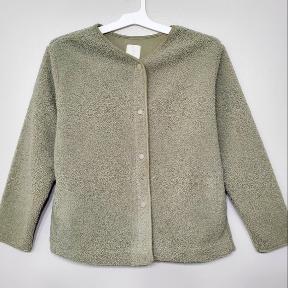 JOIE Teddy Fleece Botton Sweater Jacket - Picture 1 of 5
